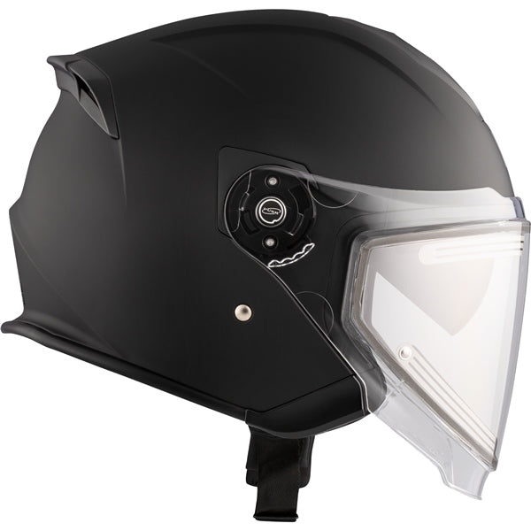 CKX Razor Open Helmet Solid Electric Matte Black 3XL Electric Double Shield - Driven Powersports