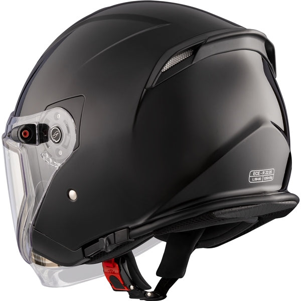 CKX Razor Open Helmet Solid Electric Black XS Electric Double Shield - Driven Powersports