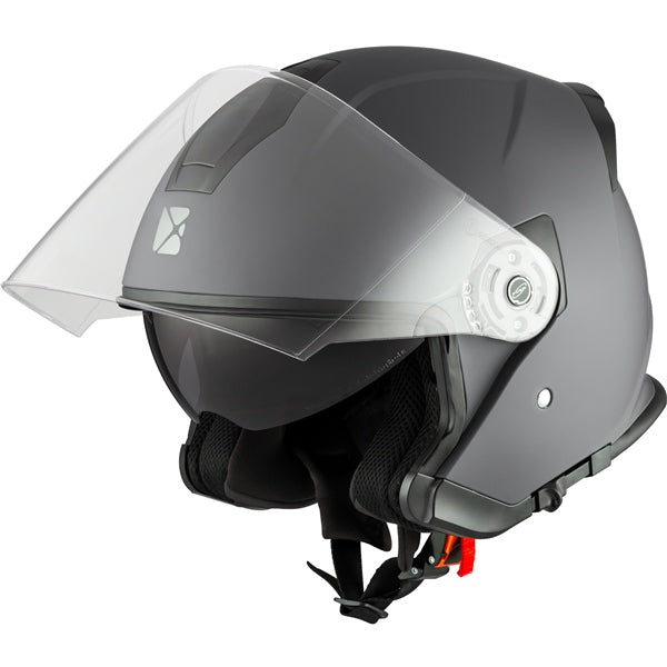 CKX Razor Open Helmet Solid Matte Gray XS Single Shield - Driven Powersports