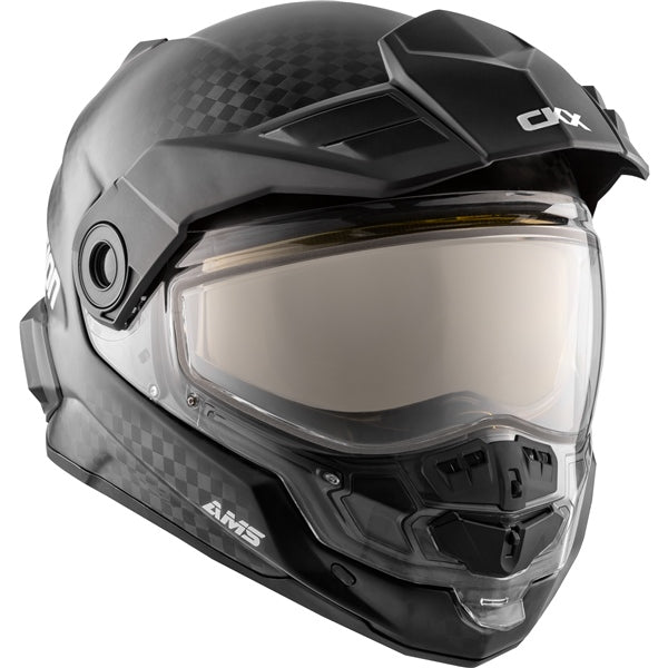 CKX Mission Free-Face Helmet - Carbon Solid Electric XL Carbon Photochromic Electric Double Shield - Driven Powersports