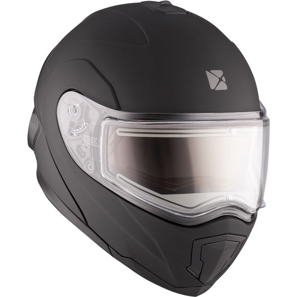 CKX Tranz 1.5 AMS Modular Helmet Solid Electric Matte Black S Electric Double Shield - Driven Powersports