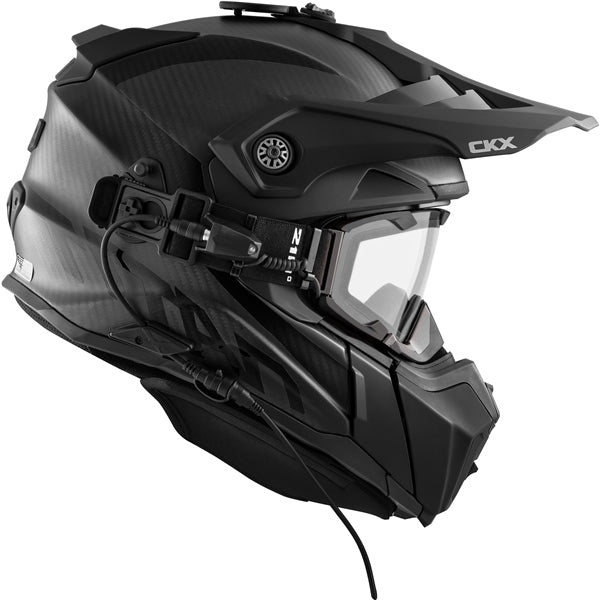 CKX Titan Original Carbon Electric Combo Helmet – Trail and Backcountry Solid Carbon XS - Driven Powersports