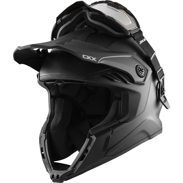 CKX Titan Air Flow Electric Combo Helmet - Backcountry Solid Matte Black XS - Driven Powersports
