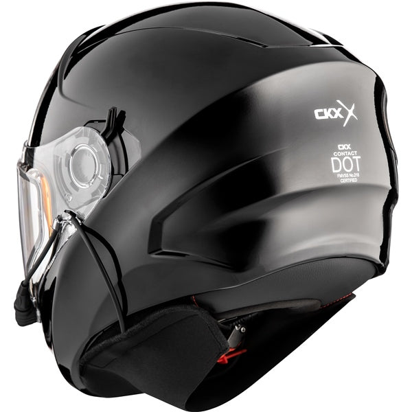 CKX Contact Free-Face Helmet Solid Electric Black M Electric Double Shield - Driven Powersports