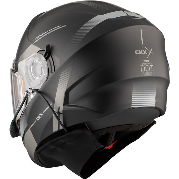 CKX Contact Free-Face Helmet Edge Electric Silver 3XL Electric Double Shield - Driven Powersports