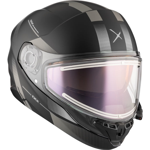 CKX Contact Free-Face Helmet Edge Electric Silver 3XL Electric Double Shield - Driven Powersports