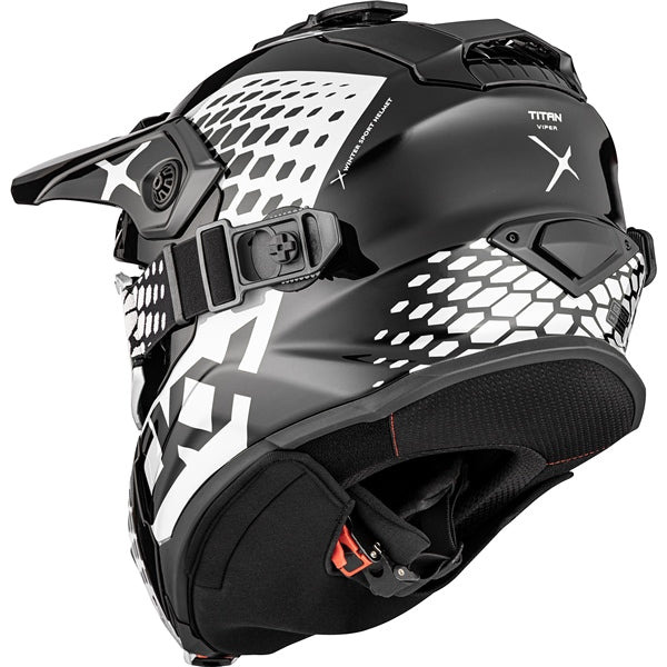 CKX Titan Original Helmet - Trail and Backcountry Viper Black, Glossy White S - Driven Powersports