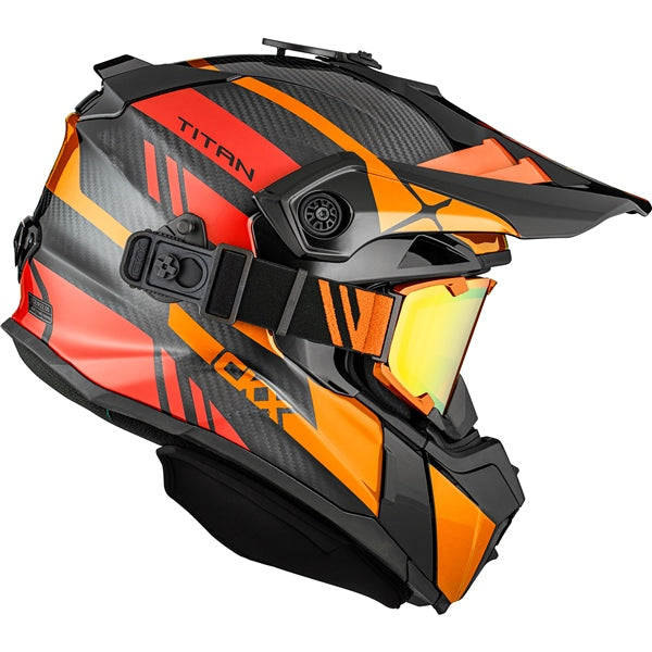 CKX Titan Original Carbon Helmet - Trail and Backcountry Trak Carbon, Red, Gloss Orange XL - Driven Powersports