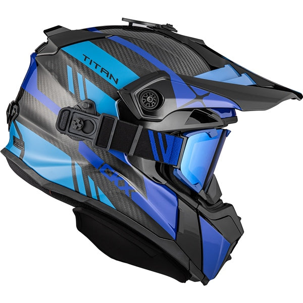 CKX Titan Original Carbon Helmet - Trail and Backcountry Trak Carbon, Glossy Blue 2XL - Driven Powersports