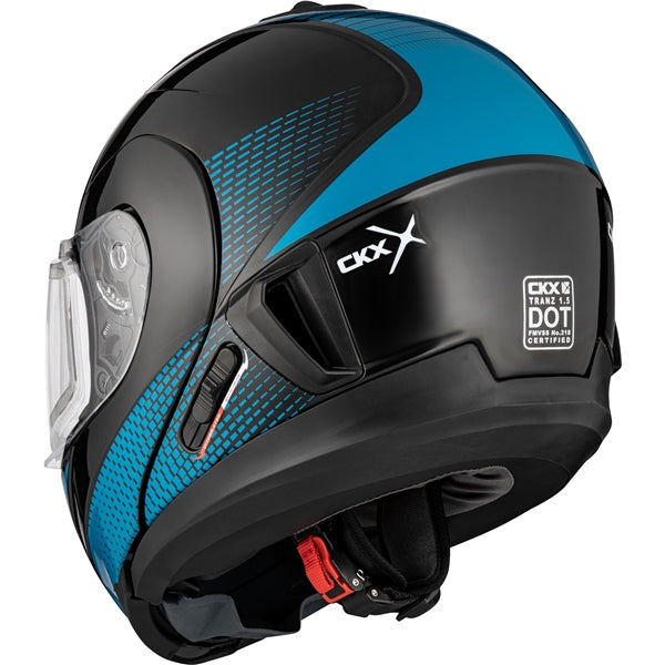 CKX Tranz 1.5 AMS Modular Helmet Cyber Electric Glossy Blue XL Electric Double Shield - Driven Powersports
