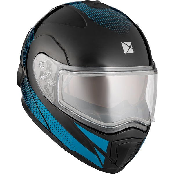 CKX Tranz 1.5 AMS Modular Helmet Cyber Electric Glossy Blue XL Electric Double Shield - Driven Powersports