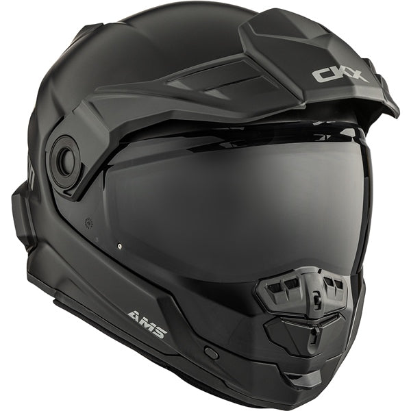 CKX Mission Free-Face Helmet Smoke Double Matte Black XS Smoke Double Shield - Driven Powersports