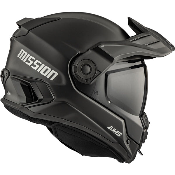 CKX Mission Free-Face Helmet Smoke Double Matte Black XS Smoke Double Shield - Driven Powersports