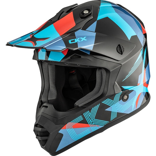 CKX TX228 Off-Road Helmet Lord Blue, Glossy red L - Driven Powersports