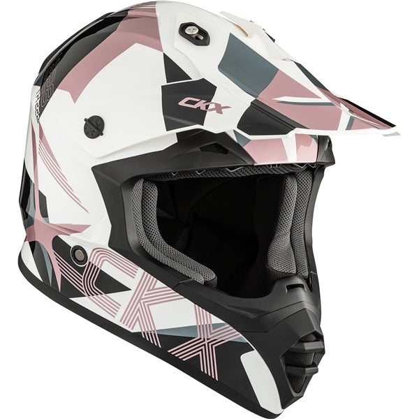 CKX TX228 Off-Road Helmet Lord XL White, Glossy Pink - Driven Powersports