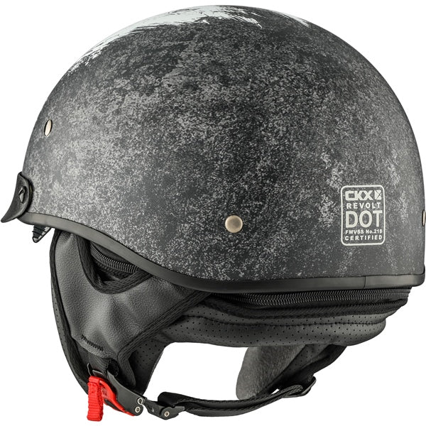 CKX Revolt RSV Half Helmet Lull Black, White M - Driven Powersports