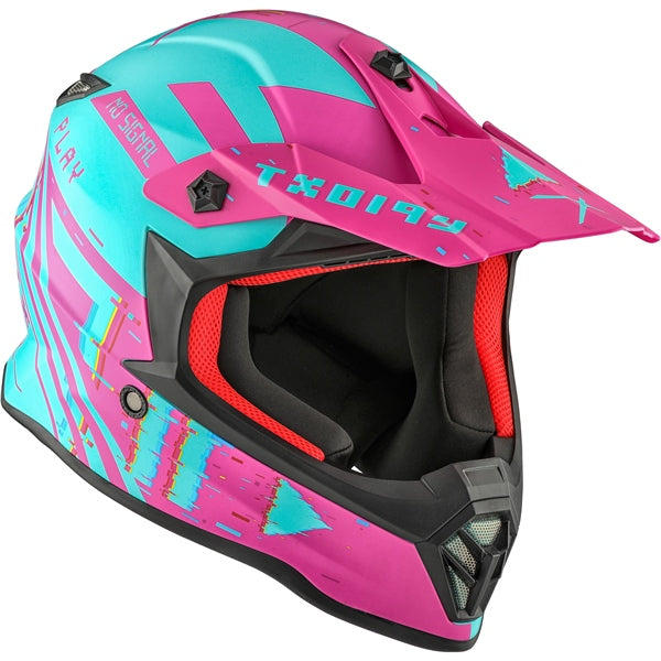 CKX TX019Y Off-Road Helmet Error XL Turquoise, Pink - Driven Powersports