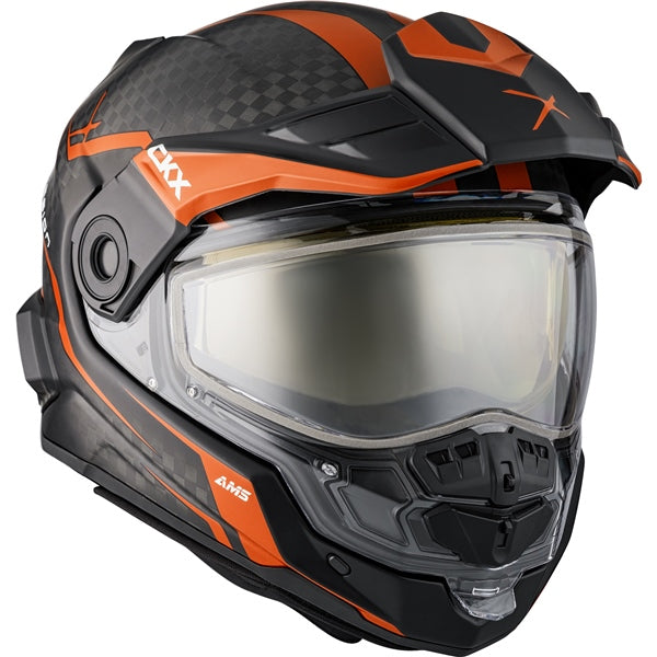 CKX Mission Free-Face Helmet - Carbon Fury Electric Orange Matte S - Driven Powersports