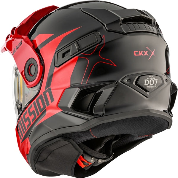 CKX Mission Free-Face Helmet Alaska Double Red 3XL - Driven Powersports