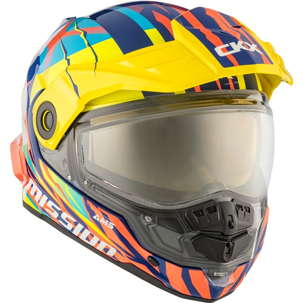 CKX Mission Free-Face Helmet Claw Double Blue/Red/Yellow XL - Driven Powersports