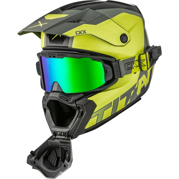 CKX Titan AMS Helmet Nunavut Double Lime Matte L - Driven Powersports