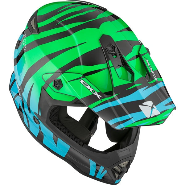 CKX TX019Y Off-Road Helmet Zoo Blue/Green M - Driven Powersports