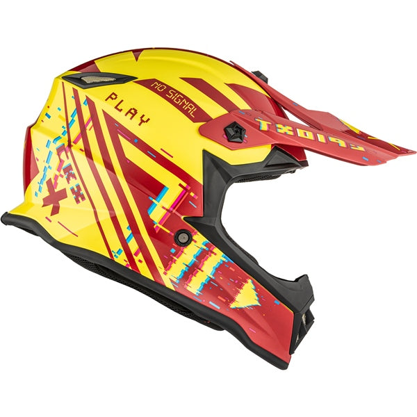CKX TX019Y Off-Road Helmet Error Red/Yellow Matte S - Driven Powersports
