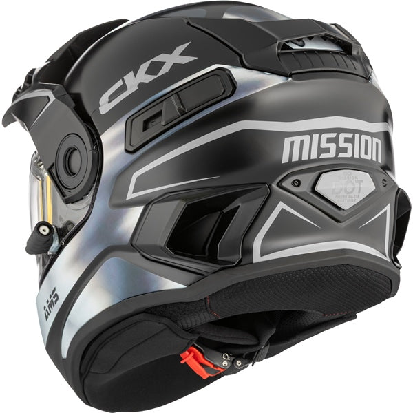 CKX Mission Free-Face Helmet Tanium Electric Black/Gray XS - Driven Powersports