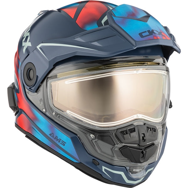 CKX Mission Free-Face Helmet Tanium Electric Blue/Red XS - Driven Powersports