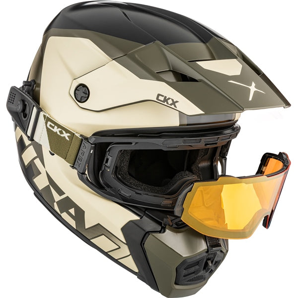 CKX Titan AMS Helmet Nunavut Double Beige/Green M - Driven Powersports