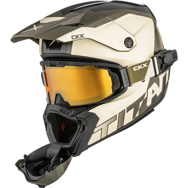 CKX Titan AMS Helmet Nunavut Double Beige/Green M - Driven Powersports