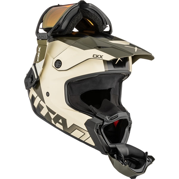 CKX Titan AMS Helmet Nunavut Double Beige/Green M - Driven Powersports