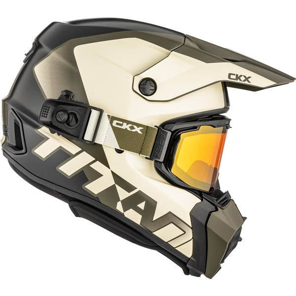 CKX Titan AMS Helmet Nunavut Double Beige/Green M - Driven Powersports