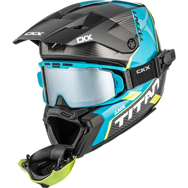 CKX Titan AMS Carbon Helmet Conrod Double Green M - Driven Powersports