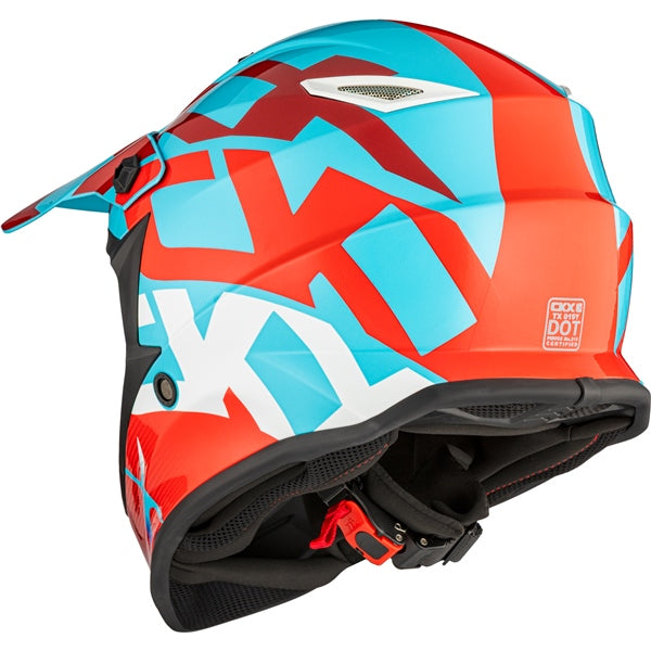 CKX TX019Y Off-Road Helmet Howl Blue/Red M - Driven Powersports