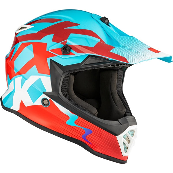 CKX TX019Y Off-Road Helmet Howl Blue/Red M - Driven Powersports