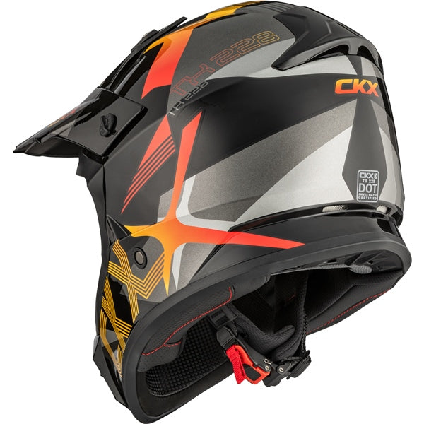 CKX TX228 Off-Road Helmet Lord Gray/Red 2XL - Driven Powersports