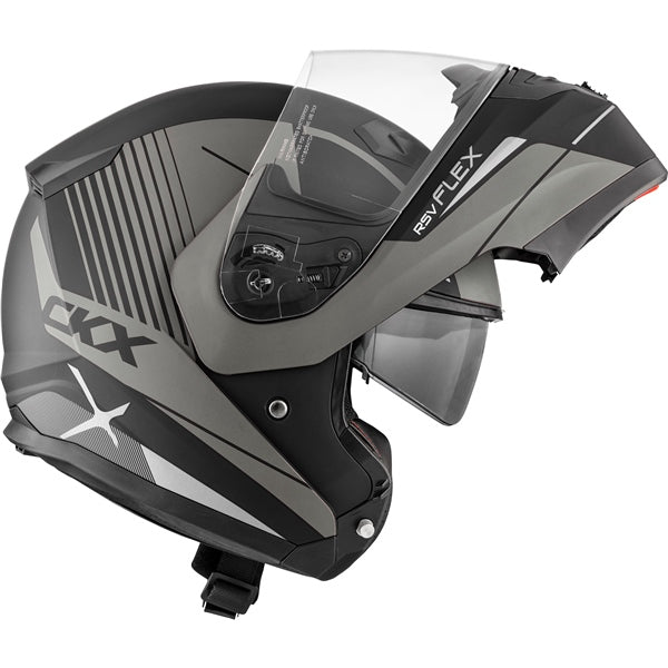 CKX Flex RSV Modular Helmet, Summer Tempo Matte Gray S Single Shield - Driven Powersports