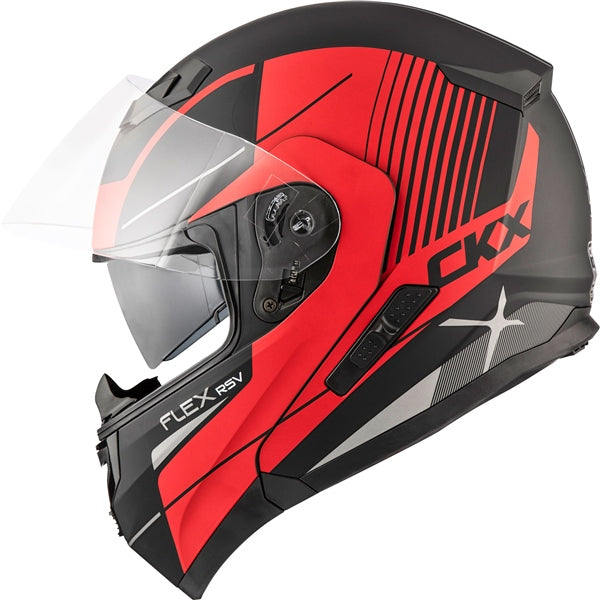 CKX Flex RSV Modular Helmet, Summer Tempo Matte Red M Single Shield - Driven Powersports