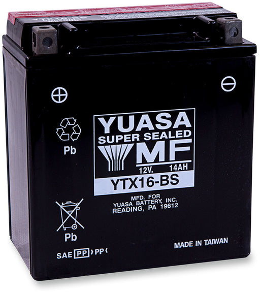 YUASA YTX16-BS W/ACID PACK Other - Driven Powersports