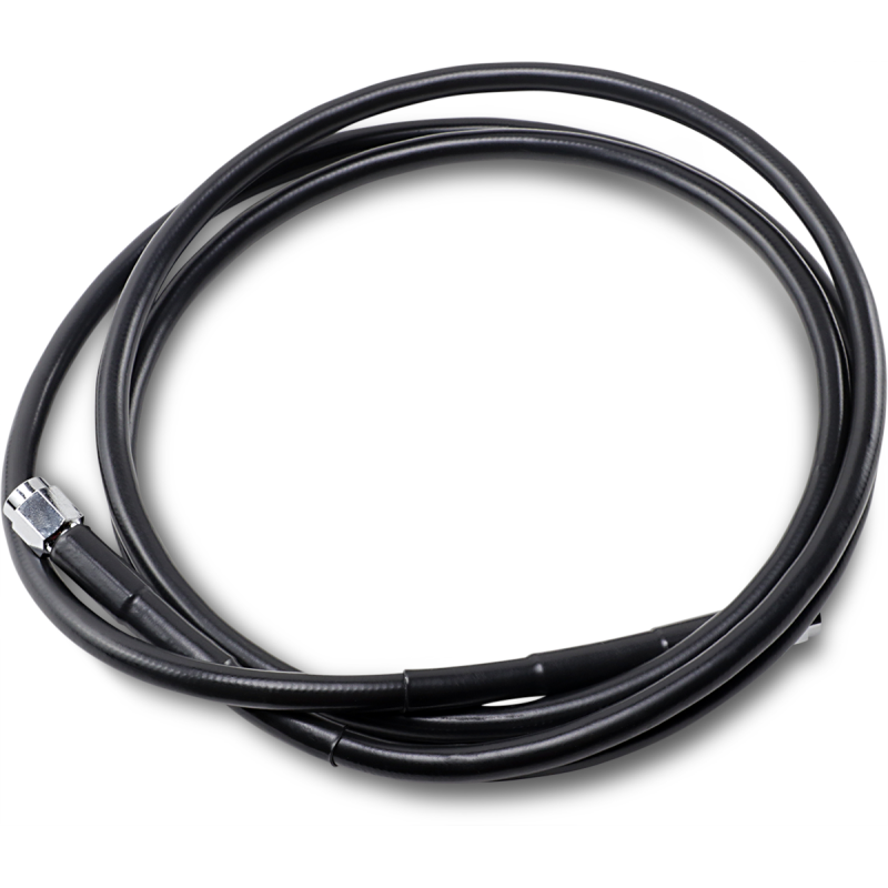 DRAG SPECIALTIES BLACK S/S BRAKE LINE 70" Front - Driven Powersports