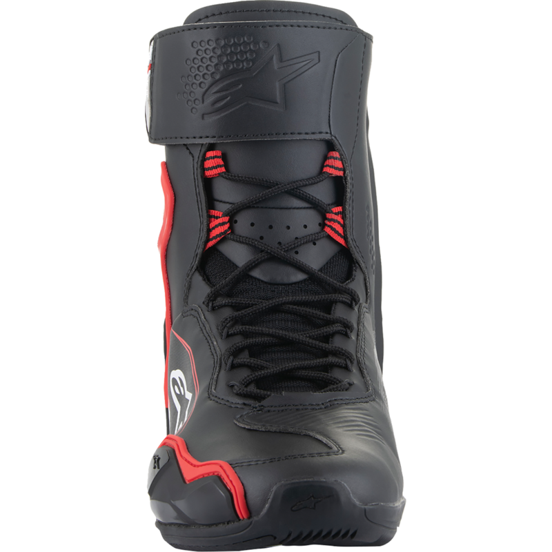 ALPINESTARS SHOE SUPERFASTER Black/Bright Red/White Front - Driven Powersports