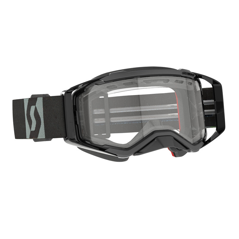 SCOTT USA PROSPECT SNOWMOBILE GOGGLES (BLACK/GREY - CLEAR) Black/Grey Clear - Driven Powersports