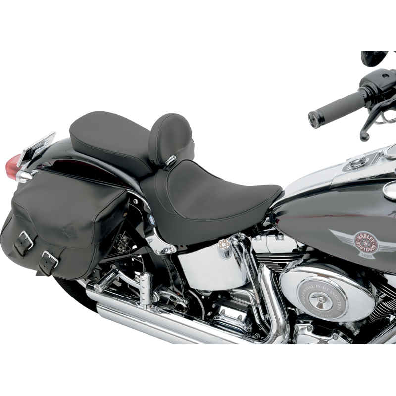 DRAG SPECIALTIES 00-05 FX/FLST SOLO SEAT SMOOTH F/B/REST Application Shot - Driven Powersports