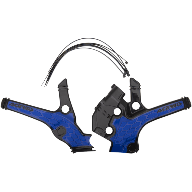 ACERBIS Frame Guards- X-GRIP YZ65:18-22 Black/Blue Front - Driven Powersports