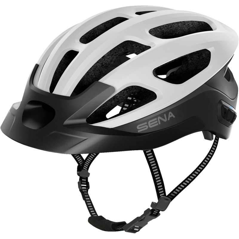 SENA CYCLING HELMET R1 EVO Matte White Front - Driven Powersports