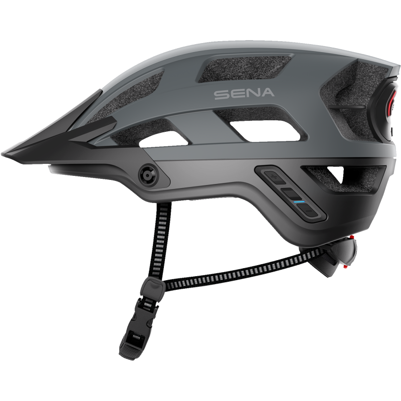 SENA M1 EVO SENA MTB HELMET Matte Gray Left Side - Driven Powersports