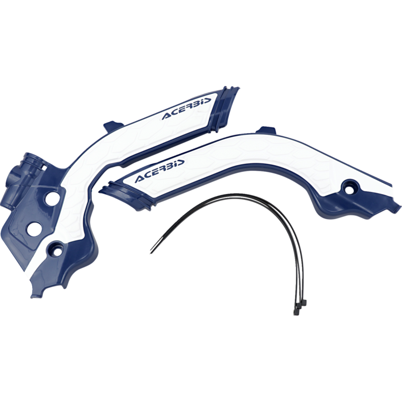 ACERBIS FRAME GRDS TC125/250 Blue/White Front - Driven Powersports