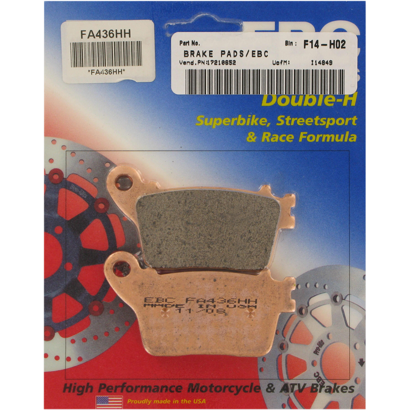 EBC FA436HH DOUBLE H SERIES BRAKE PAD SET Front - Driven Powersports
