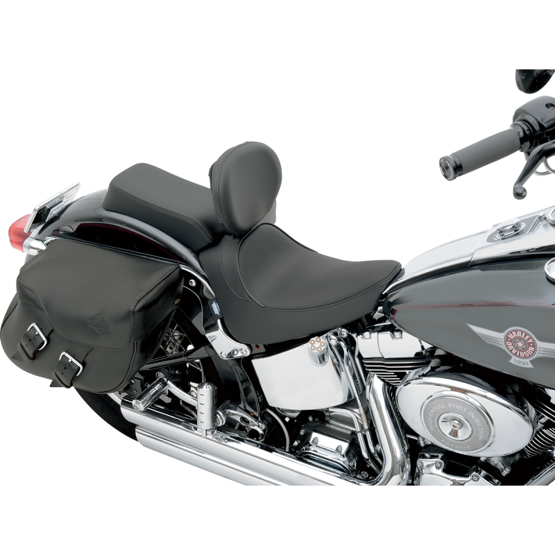 DRAG SPECIALTIES 00-05 FX/FLST SOLO SEAT SMOOTH F/B/REST Application Shot - Driven Powersports